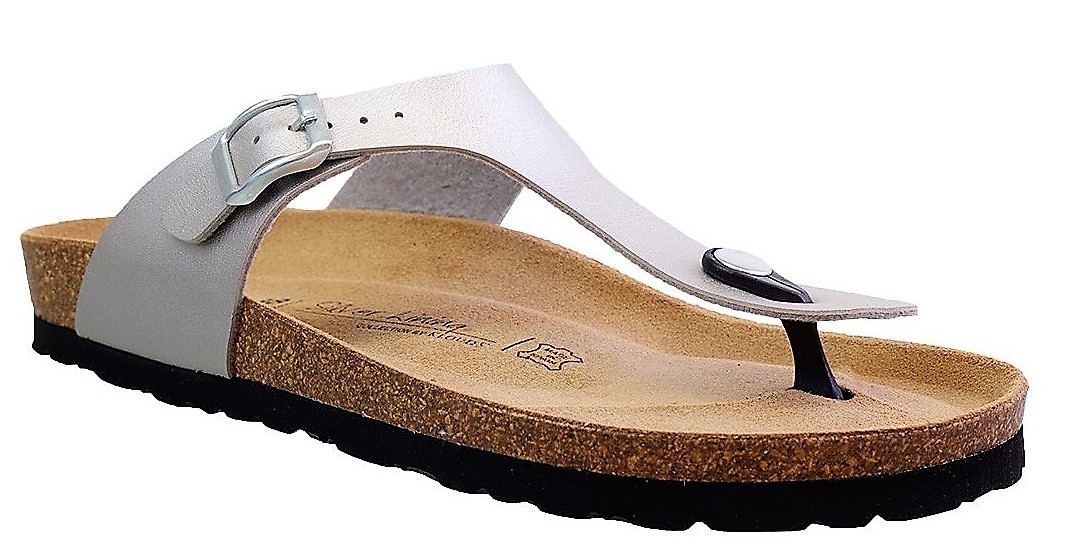 Cork footbed sandals Klouds Silver lining Shoes Rosas Spain Aspide Silver 